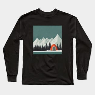 Snowy Campsite Long Sleeve T-Shirt